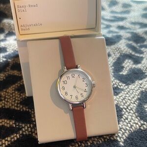 Cute Watch with Brown Strap NIB